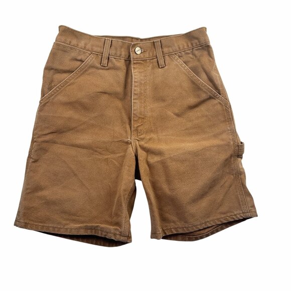 VTG. Carhartt B25 Work Shorts Size 29 Duck Canvas Carpenter Utility Made in USA - Picture 1 of 7